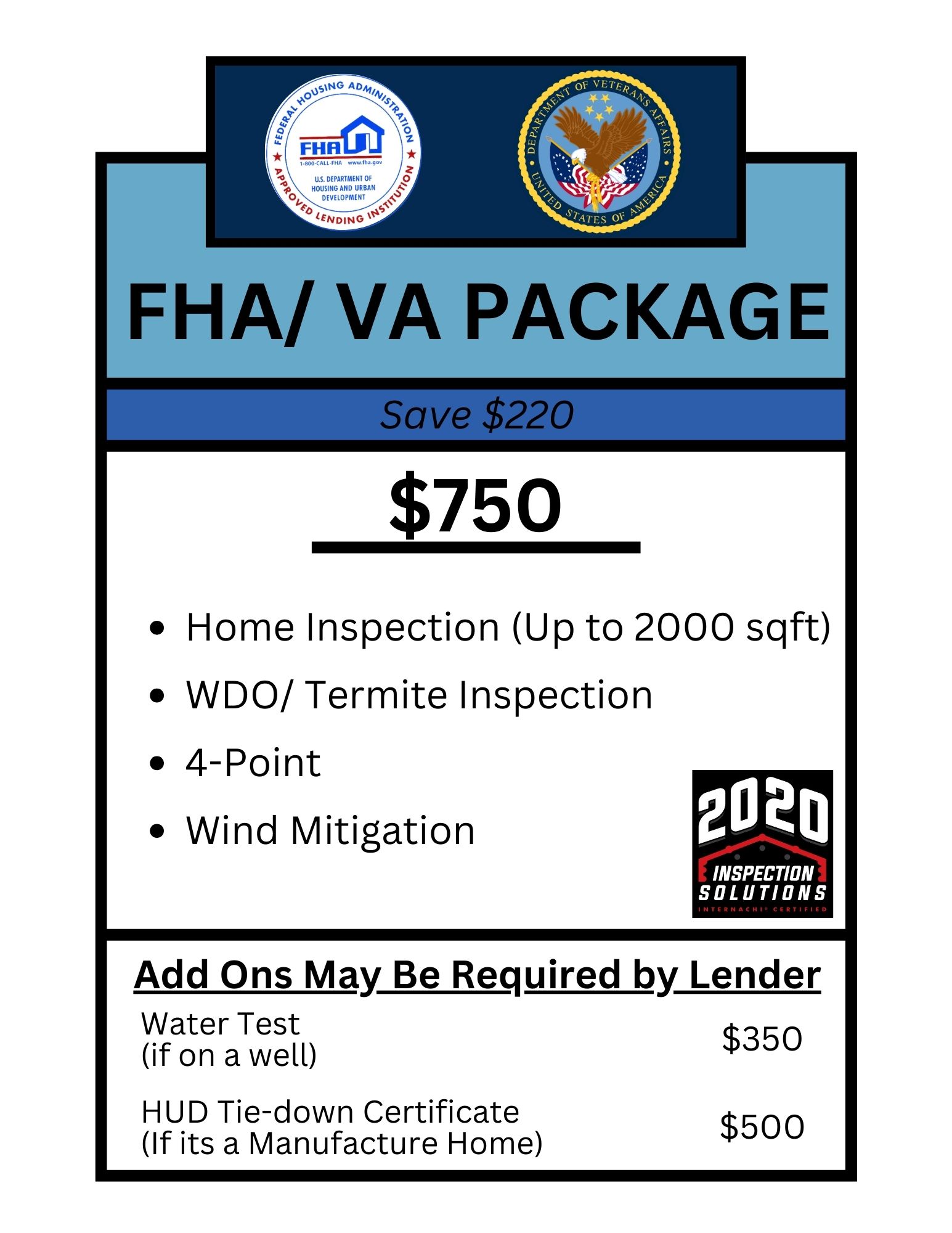 FHA VA Inspection Package